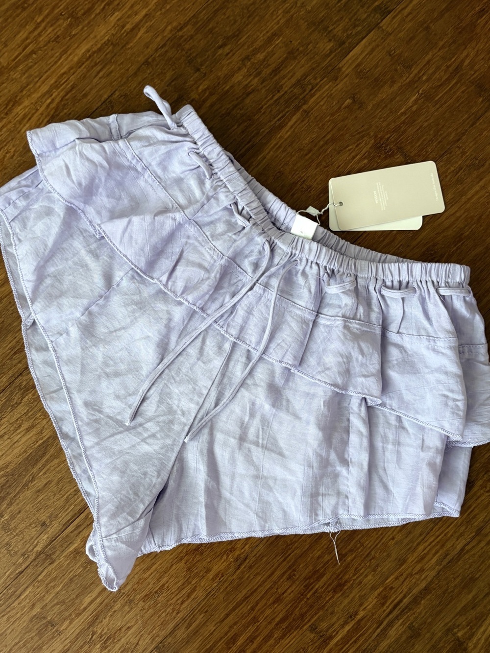 Aralina NWT Loungewear Shorts Swim Cover Shorts Lavender Ruffles Nighty Shorts M - Picture 5 of 11